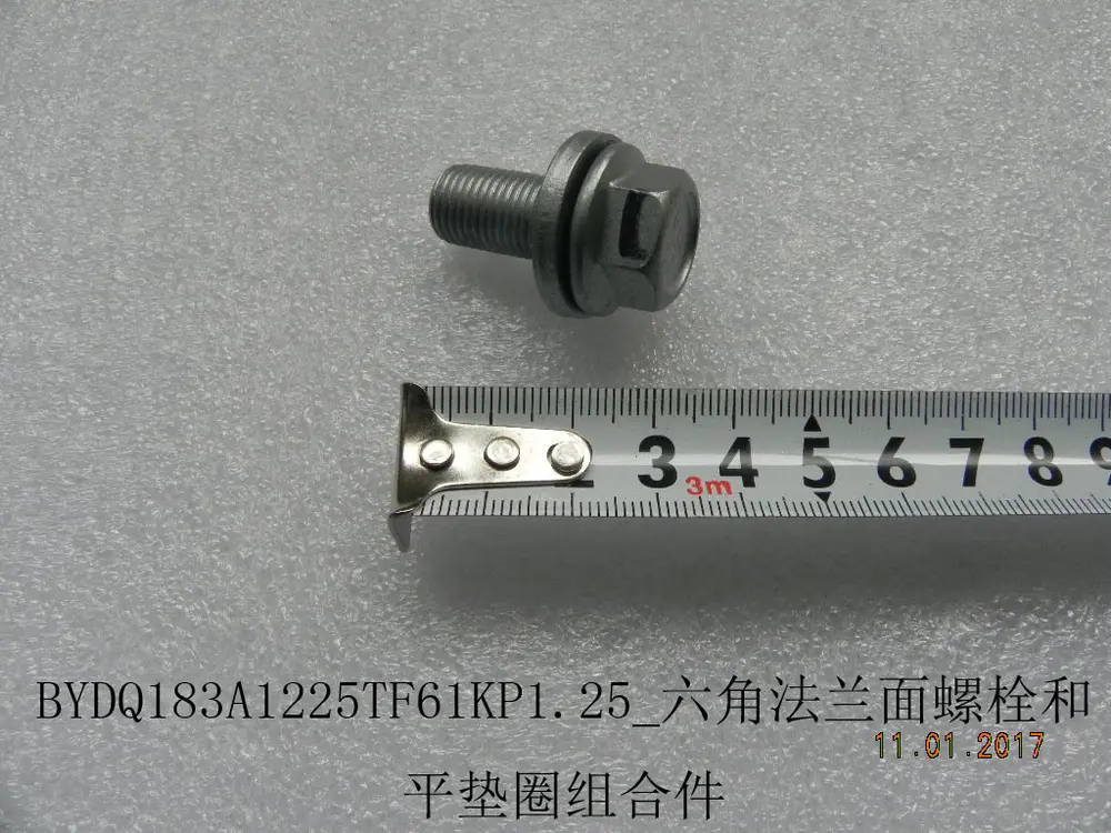 پیچ فلنج‌دار با واشر تخت بی وای دی Qin Plus EV – 11489600-00